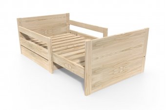 Lit évolutif enfant avec tiroir bois